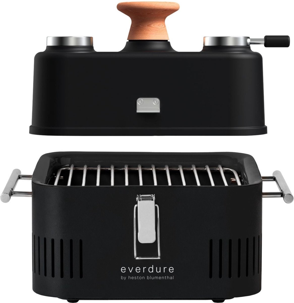 everdure-cube-360-houtskoolbarbecue-met-gereedschapsset-zwart