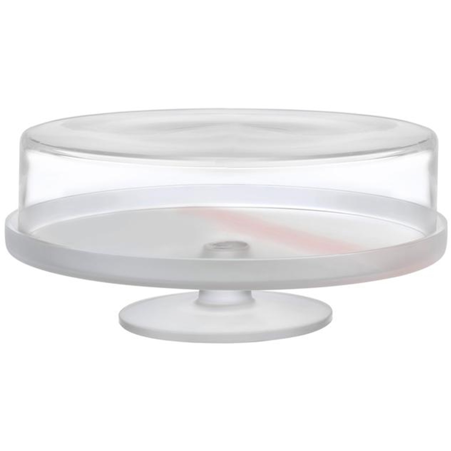 nude pigmento taartplateau met glazen stolp 30cm roze