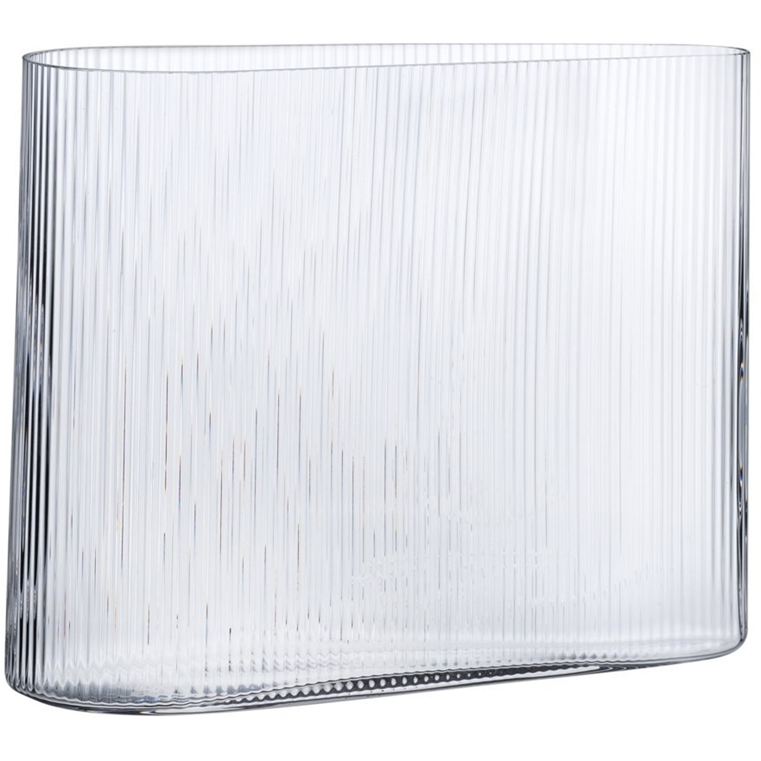 nude mist vaas laag 27x10cm transparant