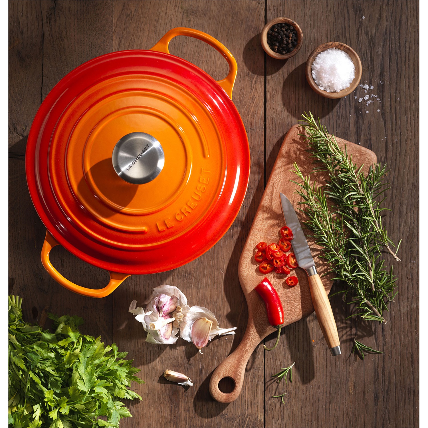 le-creuset-signature-braadpan-24cm-oranjerood