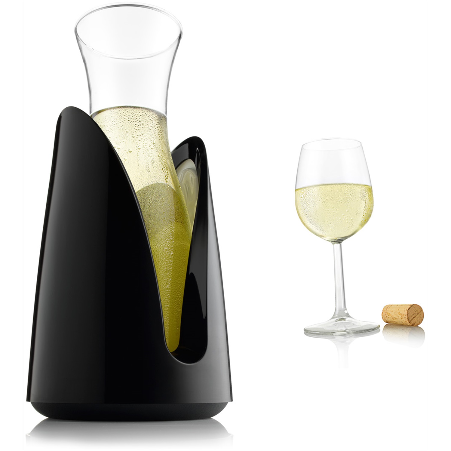 vacuvin active cooling karaf zwart