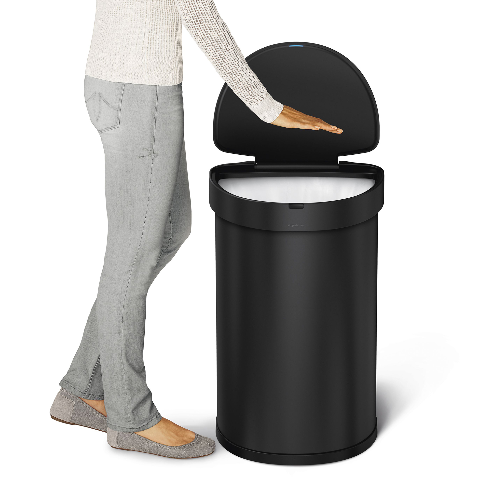 simplehuman-halfronde-afvalemmer-met-sensor-45l-zwart