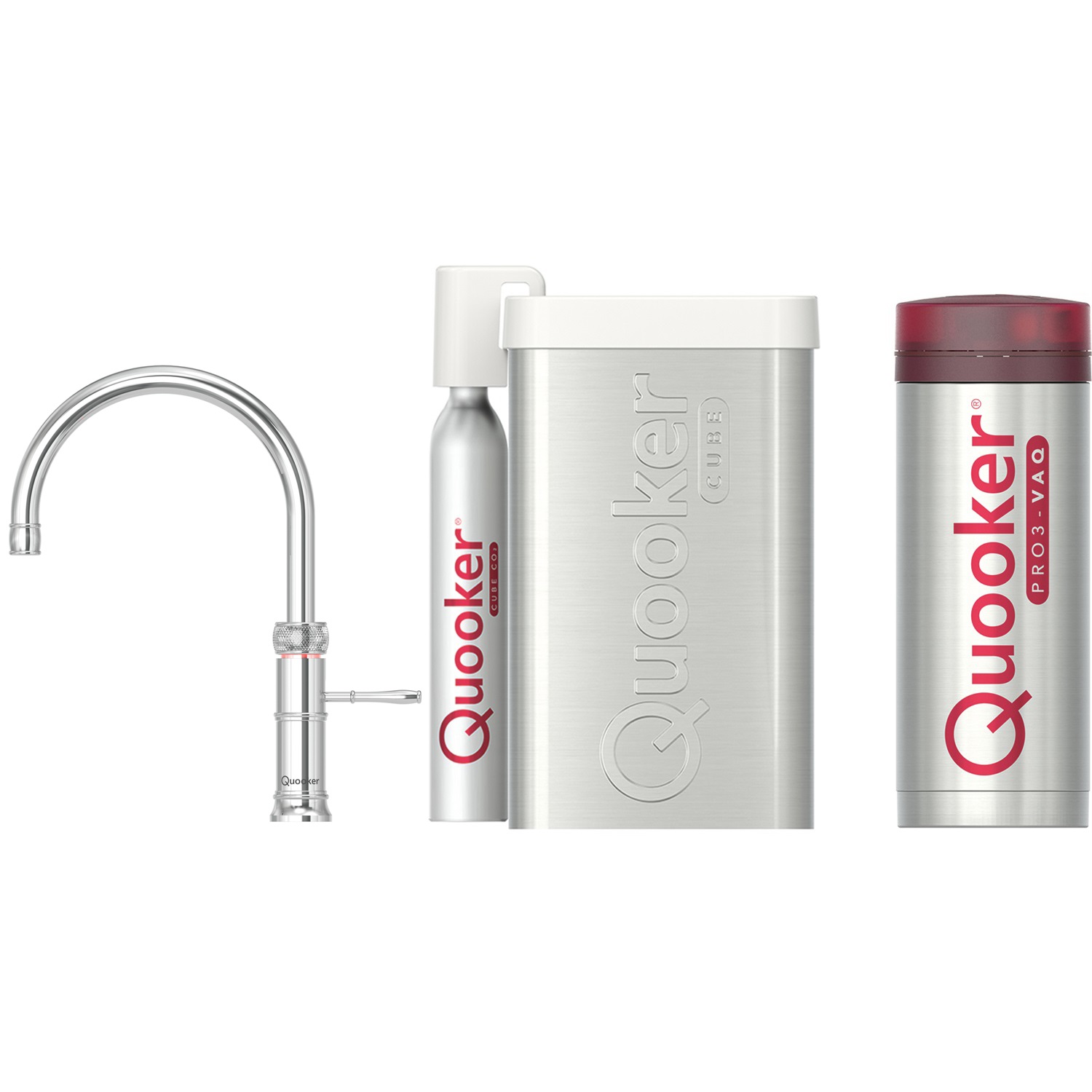 quooker classic fusion round kokendwaterkraan met pro3 vaq reservoir en cube 3cfrchr cube chroom
