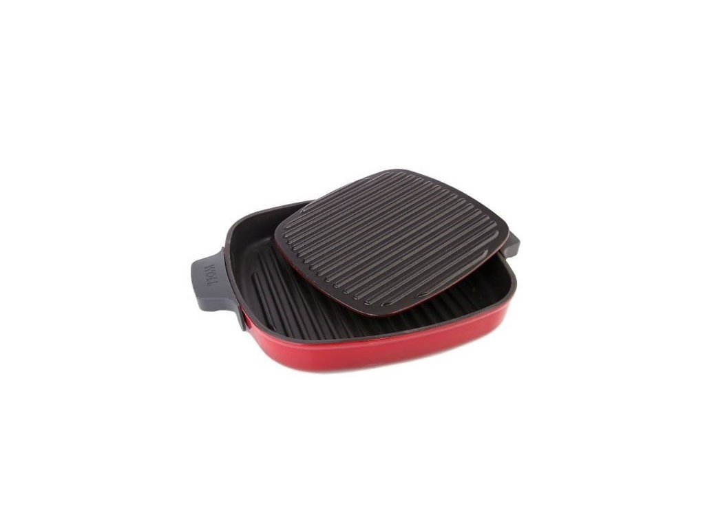 woll-iron-grillpan-met-steakpress-28x28cm-chili-red