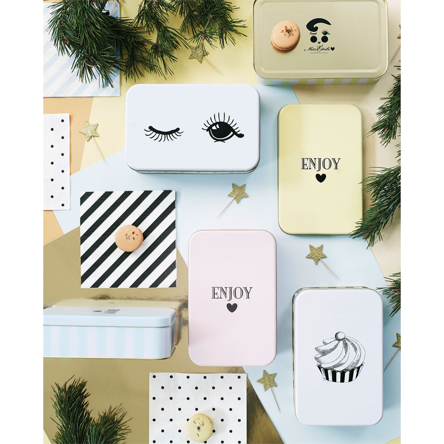 miss-etoile-napkins-servetten-blauw-30-stuks-diagonale-streep