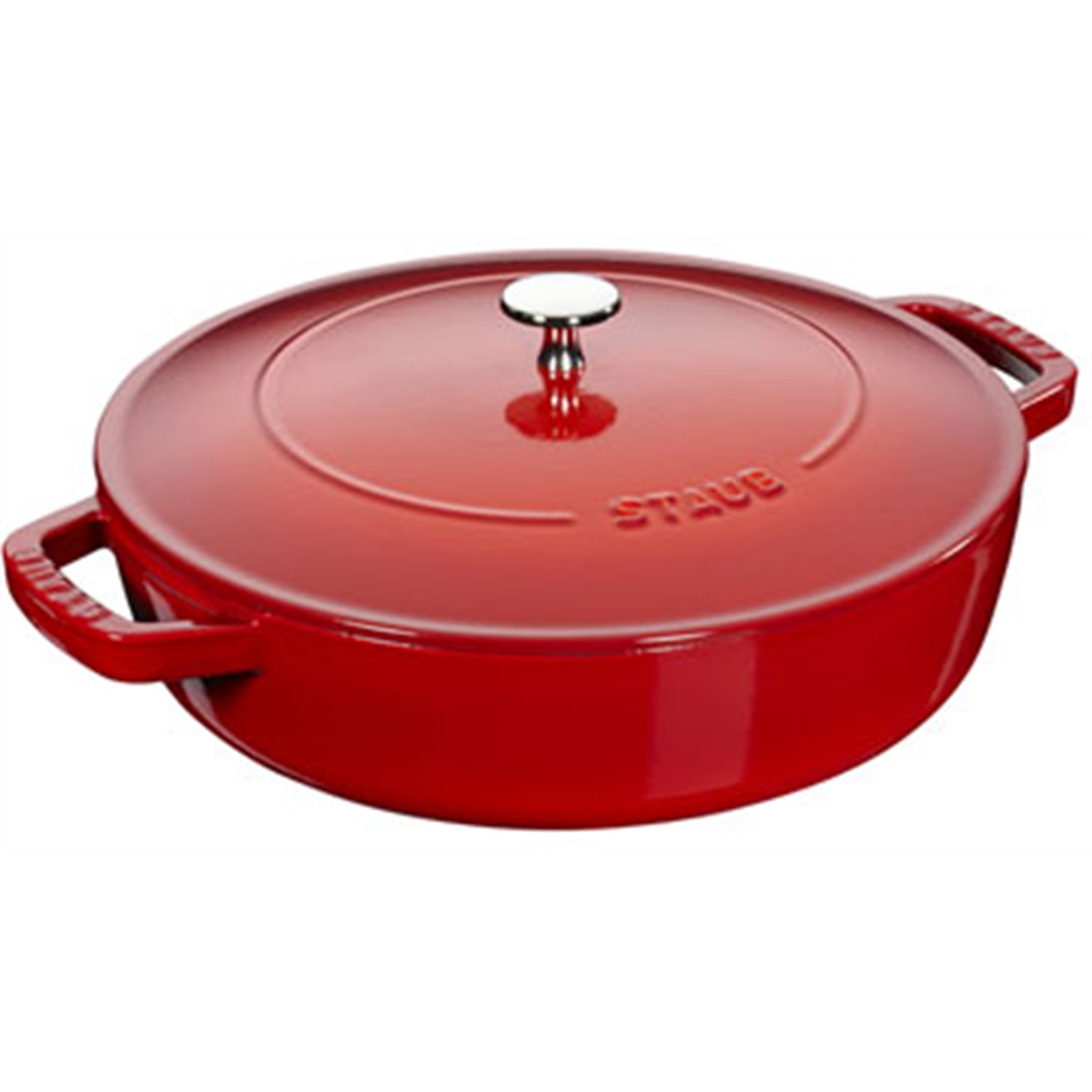 staub chistera braadpan 24cm rood
