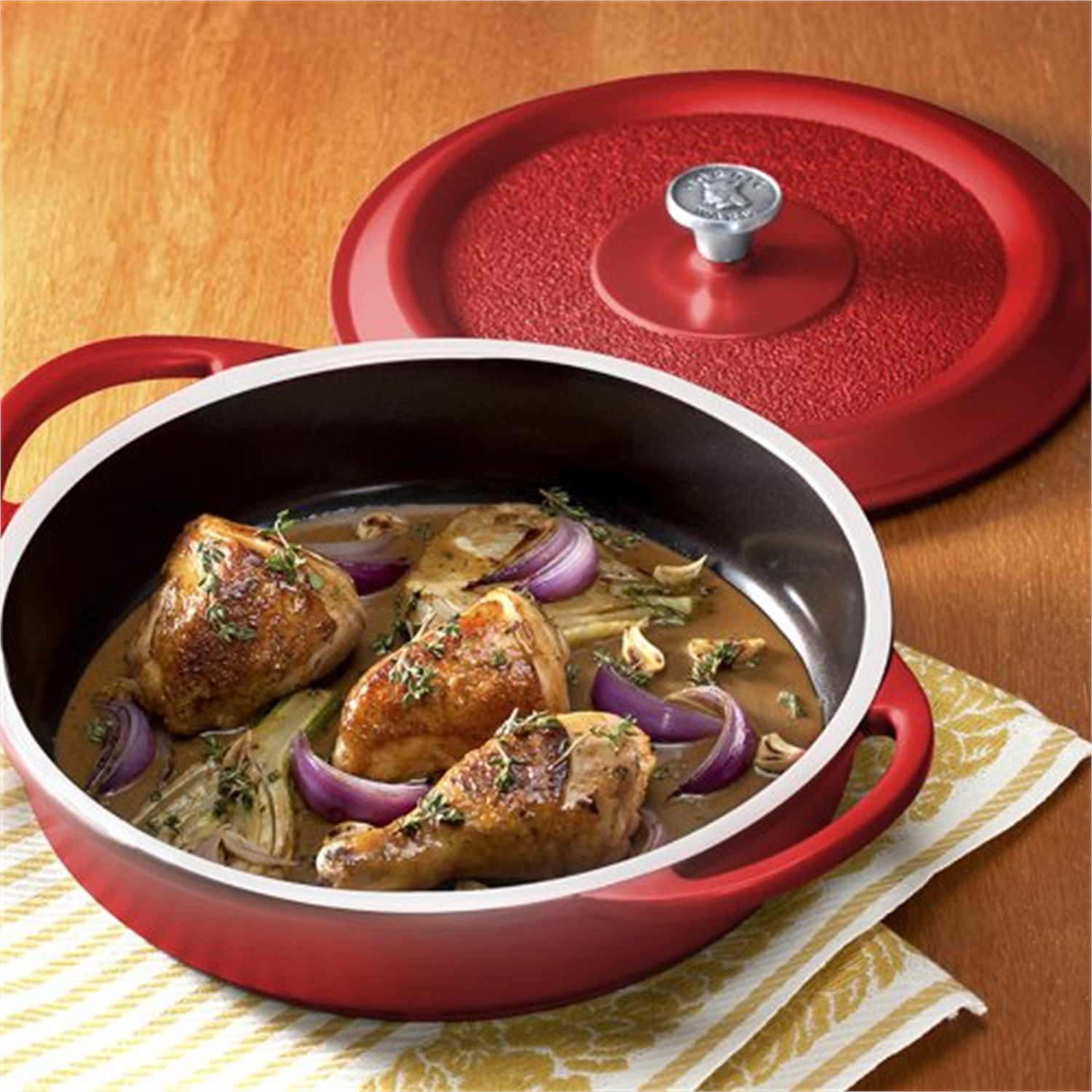 nordic-ware-pro-cast-traditions-braadpan-25cm-cranberryrood