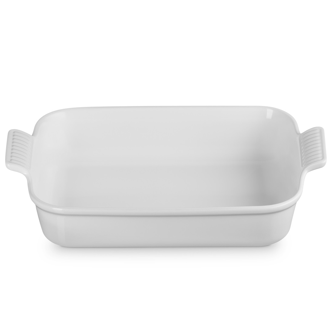 le creuset stoneware ovenschaal rechthoekig 32x25cm white