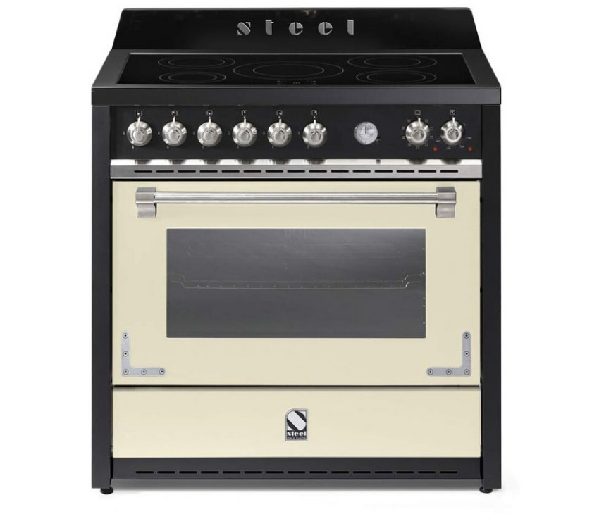 steel oxford x9f 5fi cr inductiefornuis 90cm creme