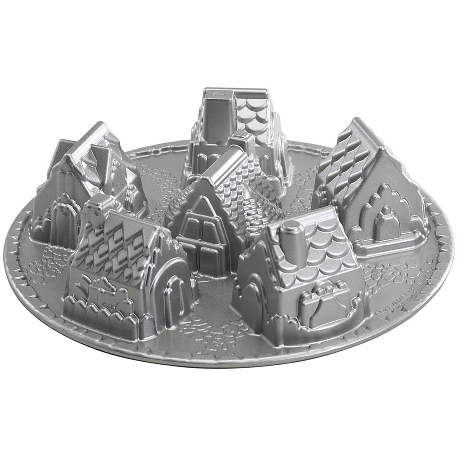 nordic-ware-cozy-village-cakelet-bakvorm-6-vaks-zilver