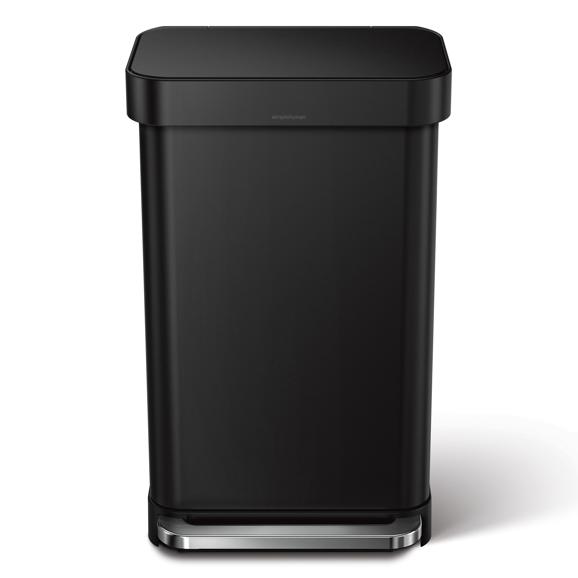 simplehuman-rechthoekige-pedaalemmer-45l-zwart