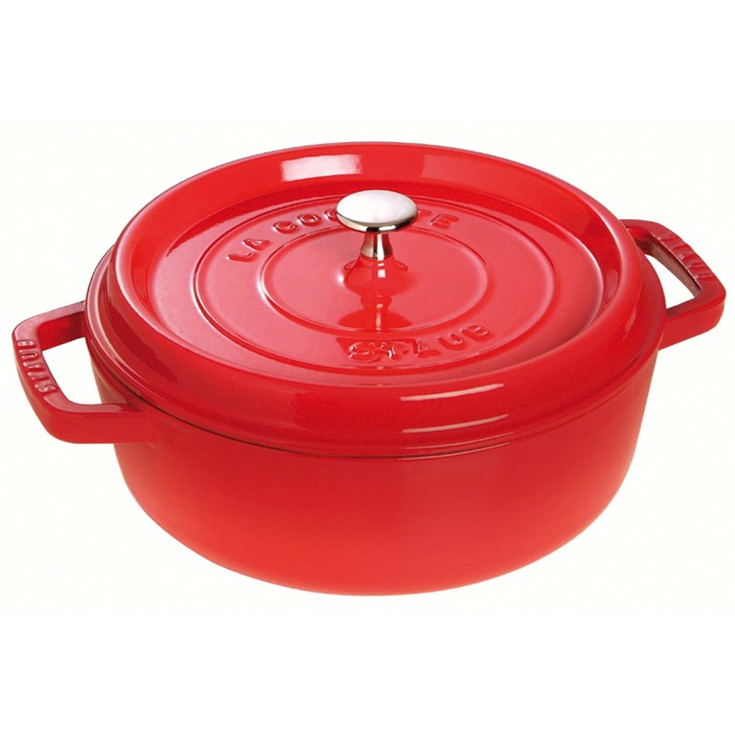 staub braadpan laag 26cm rood