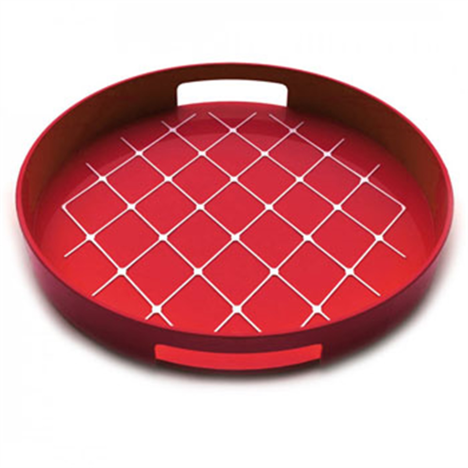 zak dienblad rond 30x30cm rood