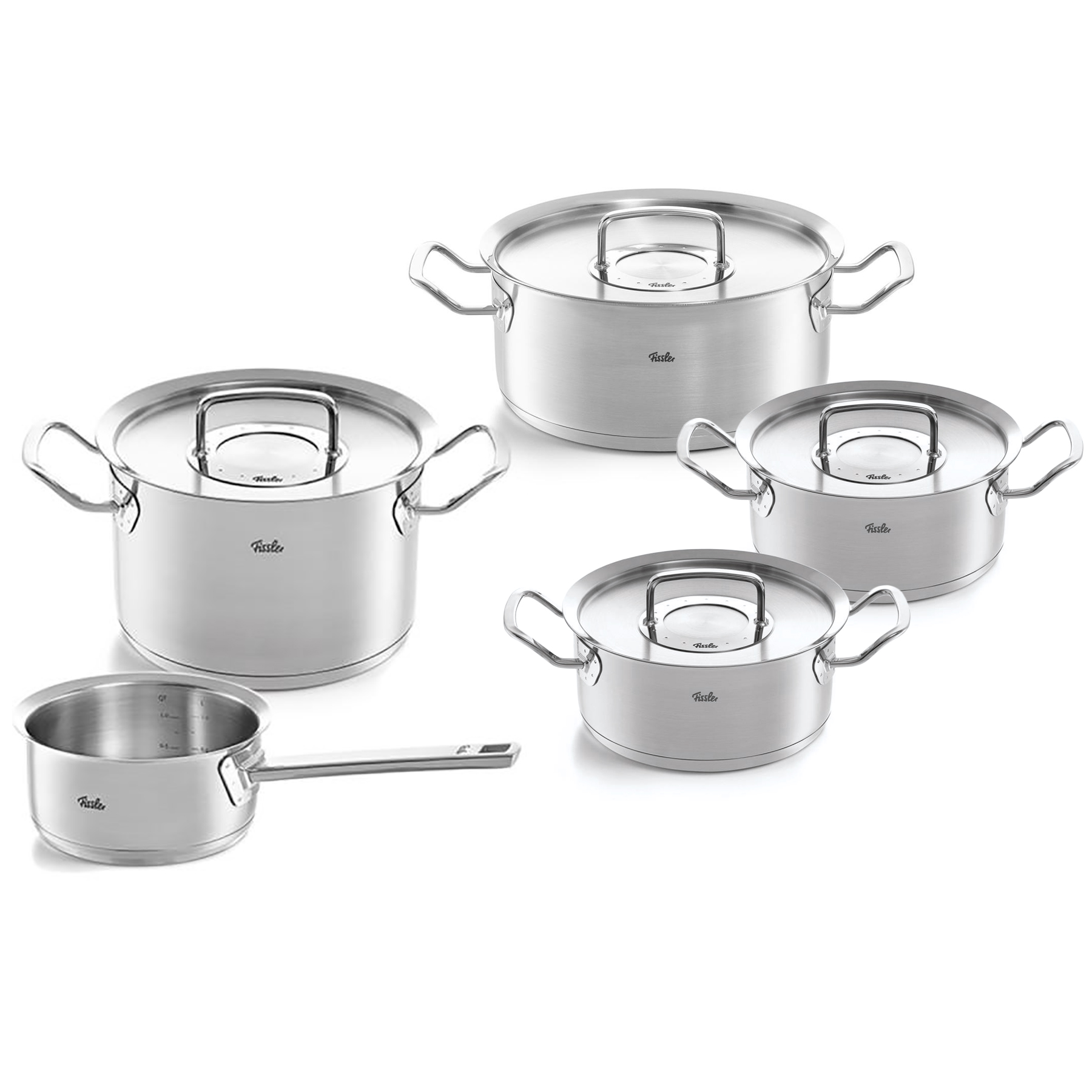 fissler-original-profi-collection-pannenset-downdraft-met-steelpan-en-rvs-deksels-5-delig