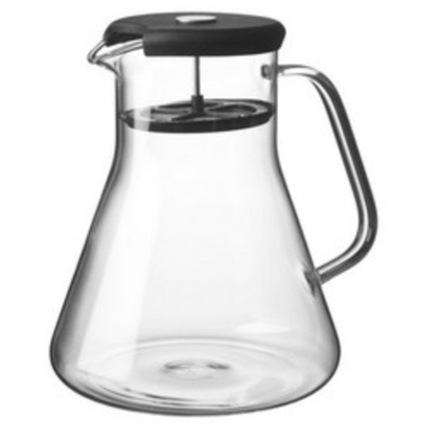 qdo theepot met theezeef glas zwart