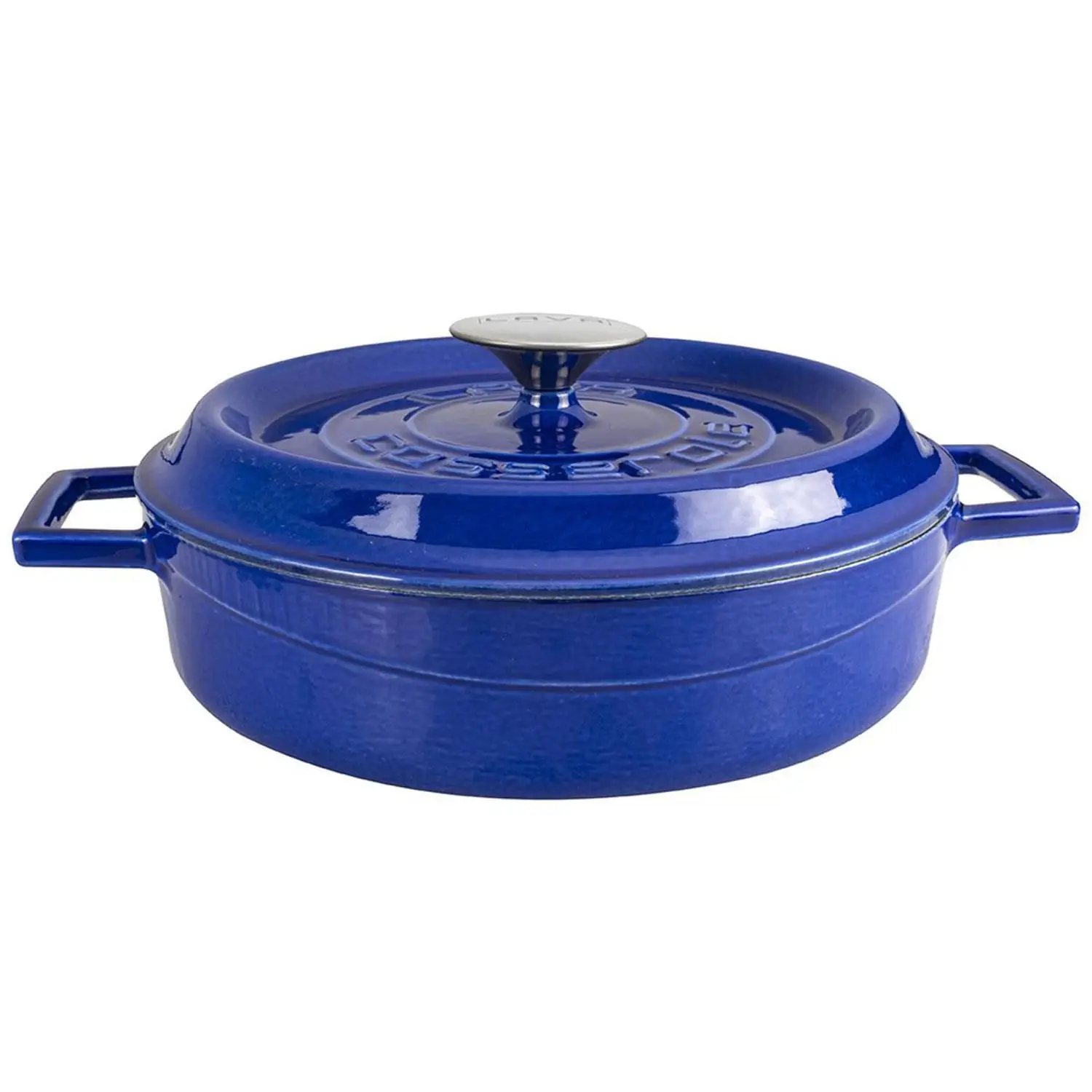 lava premium braadpan laag 28cm blauw