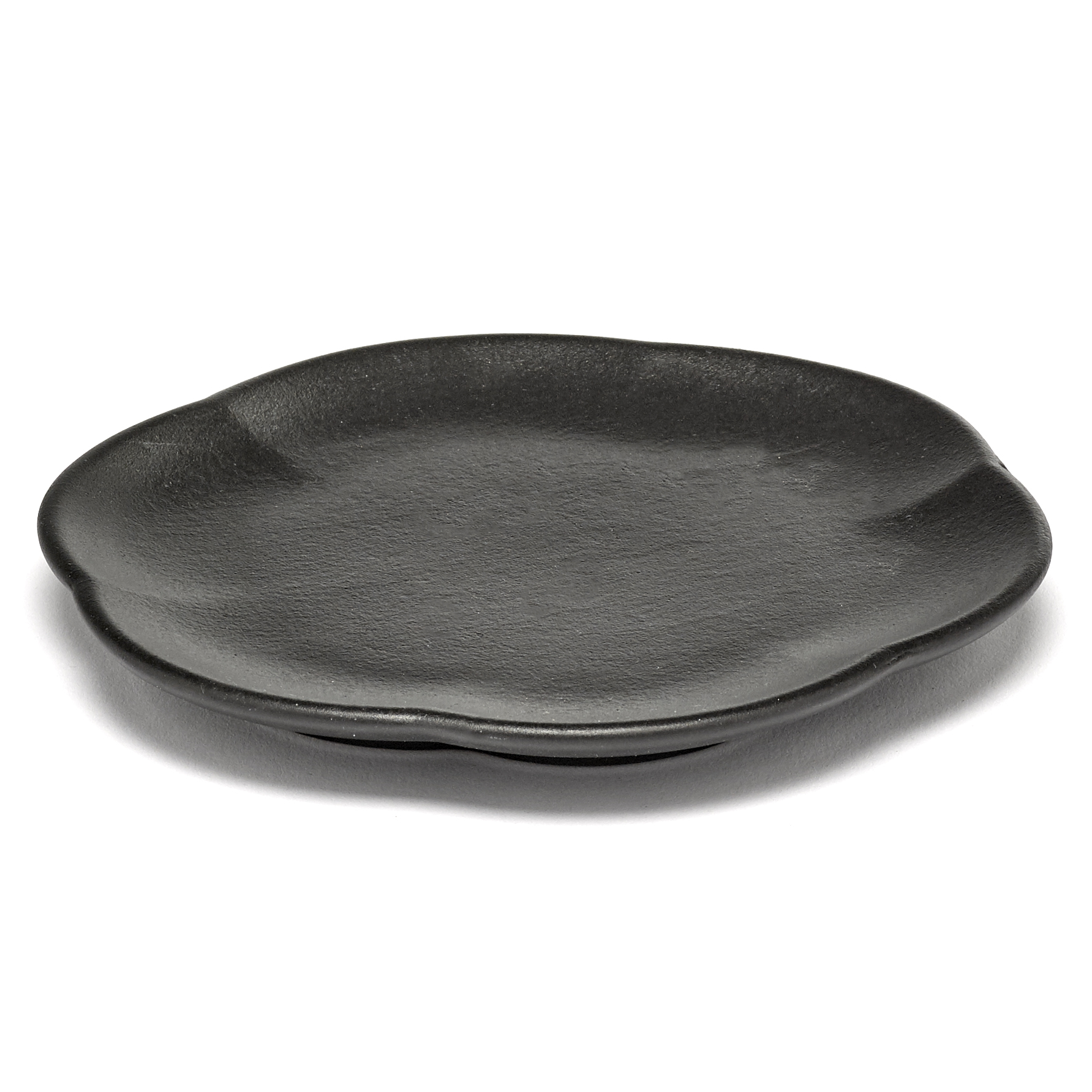 serax-inku-bord-geribbeld-b5120238b-14cm-zwart-4-stuks