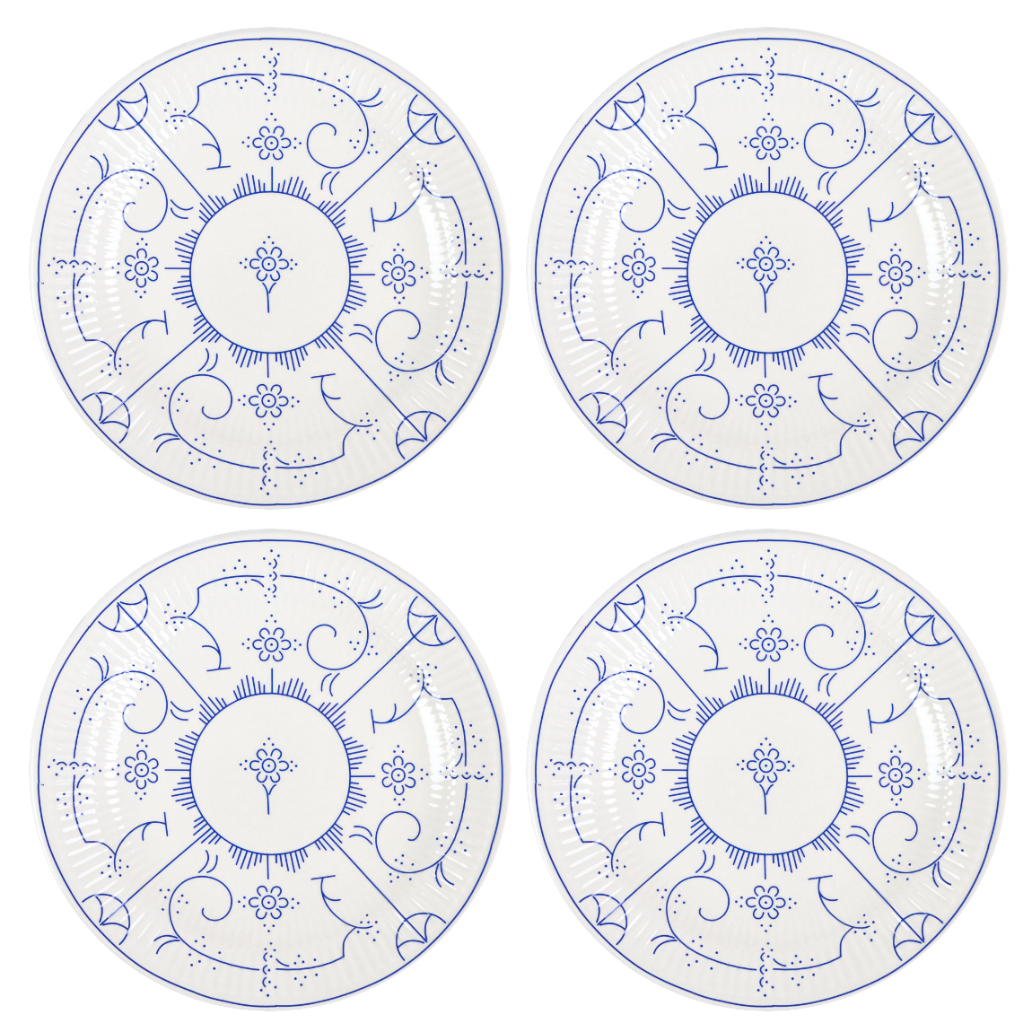 royal boch copenhague ontbijtbord 21cm 4 stuks