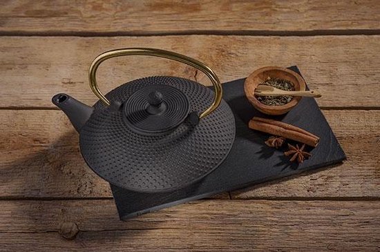 cosy-trendy-nara-theepot-08l-zwart-gietijzer-goud-handvat
