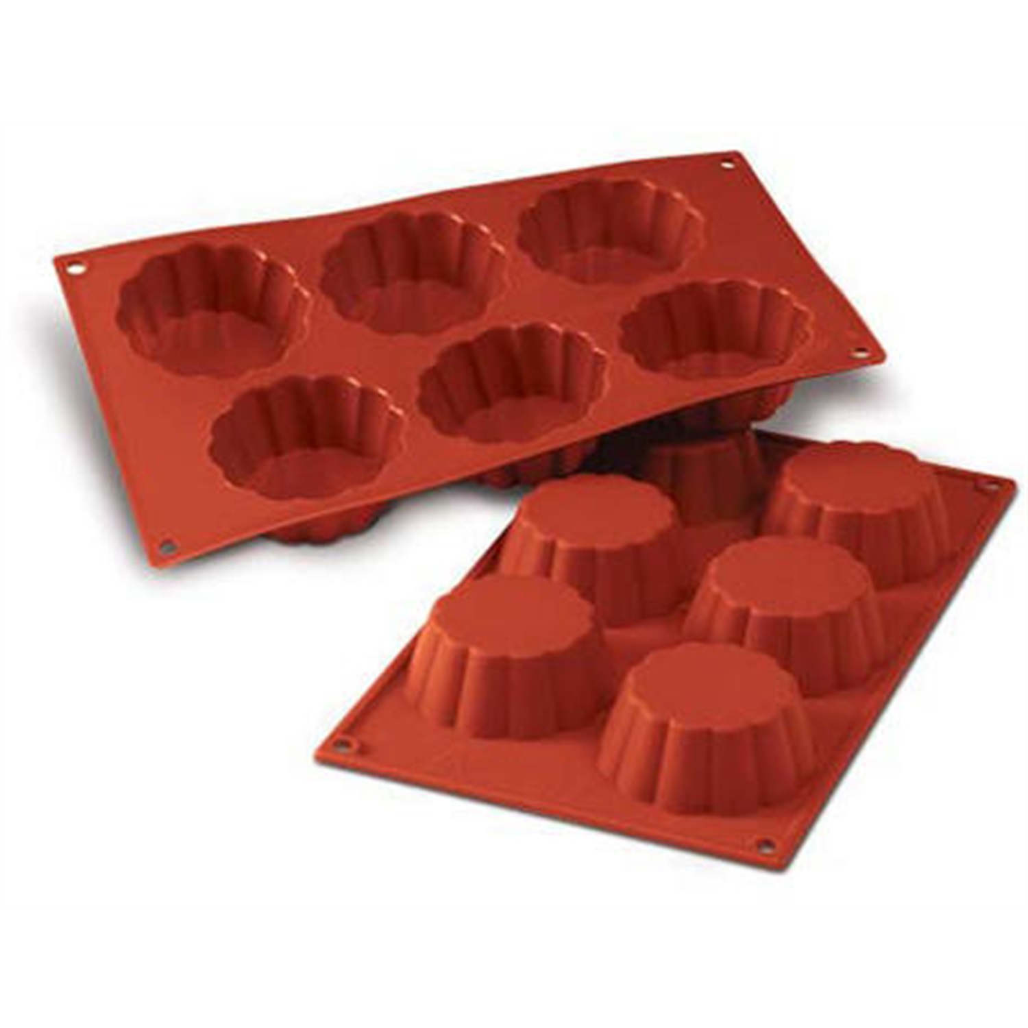 silikomart siliconflex classic briochette cannellata sf035 6 vaks