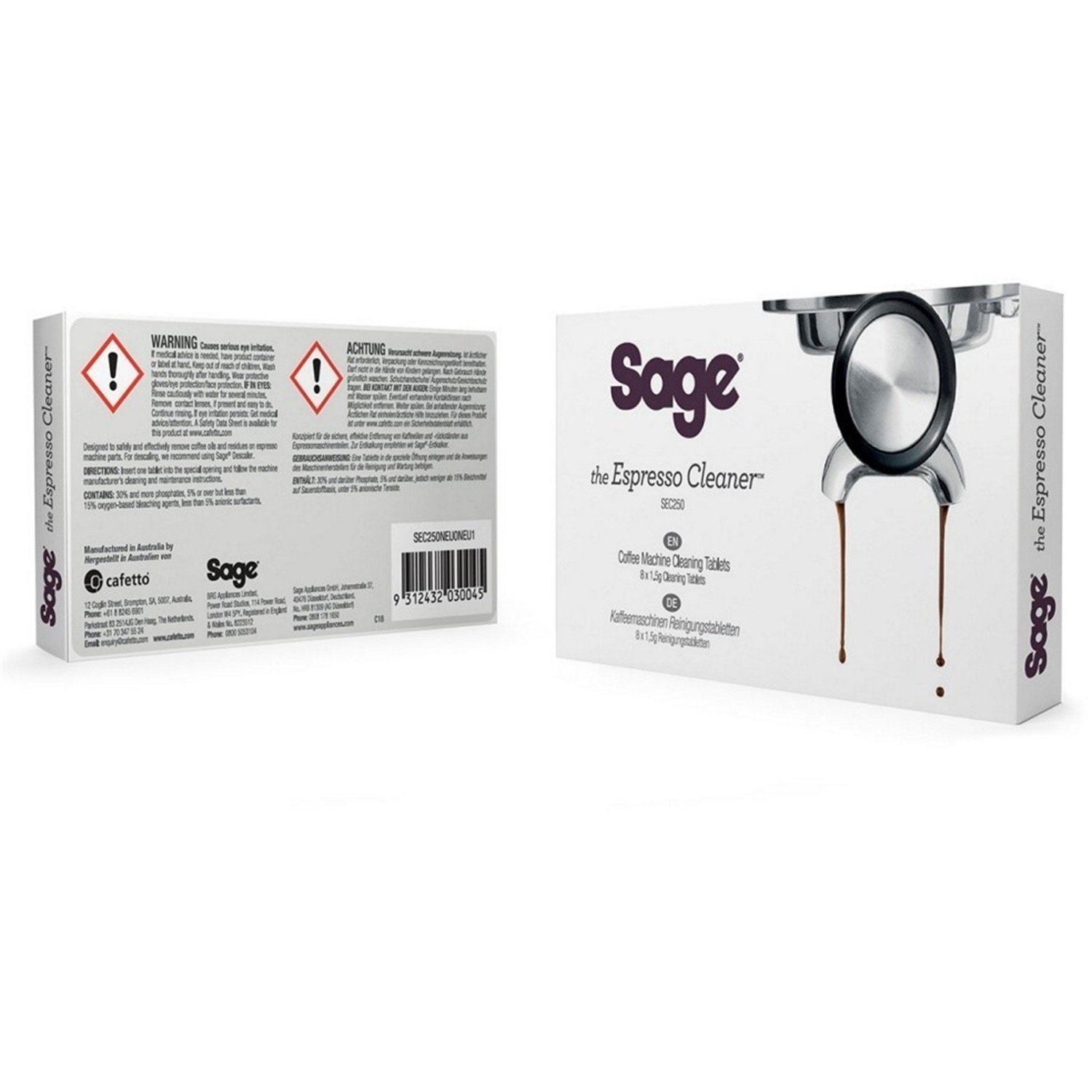 sage espresso cleaner reinigingstabletten 8 stuks