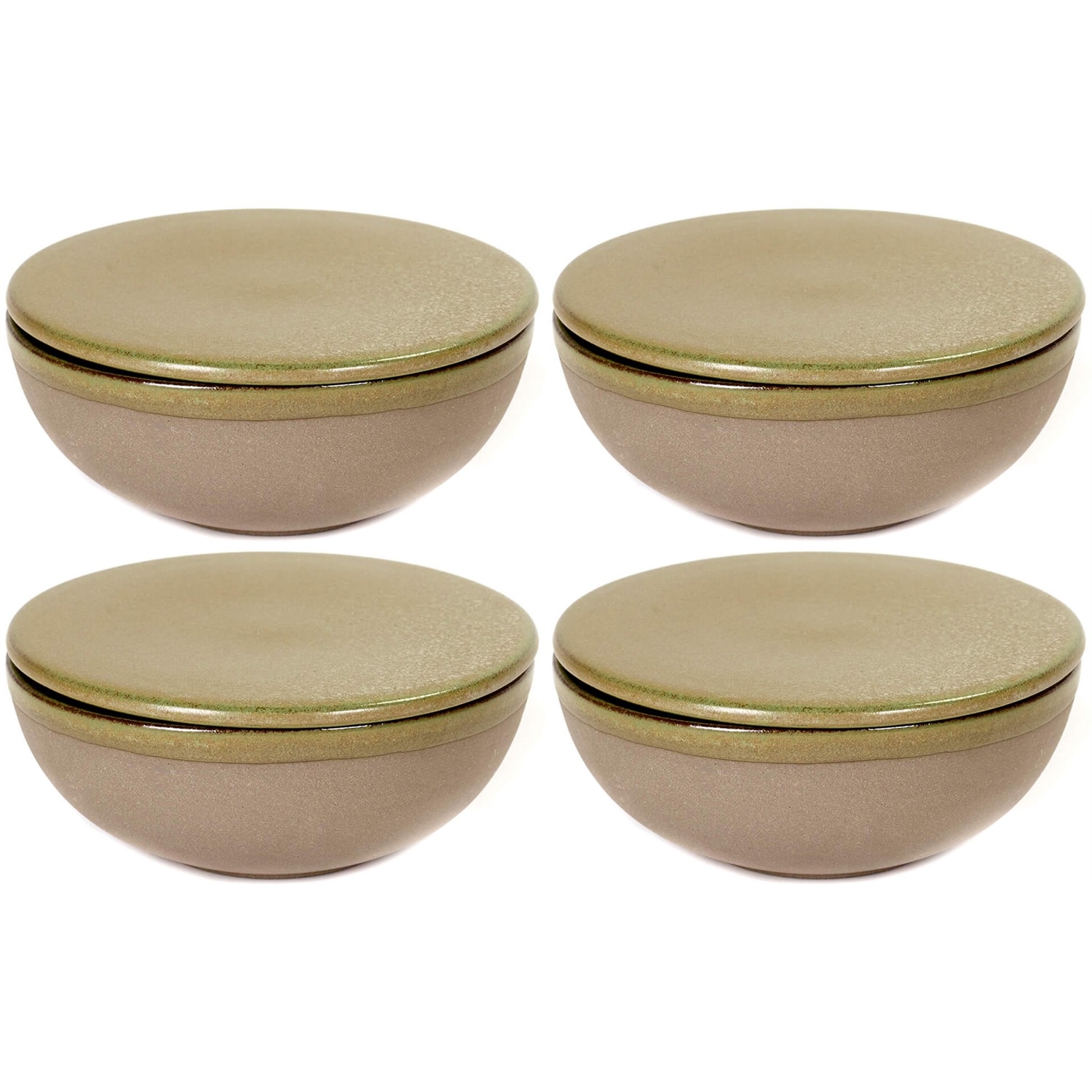 serax surface kom met deksel b5116210a 13cm camogreen 4 stuks