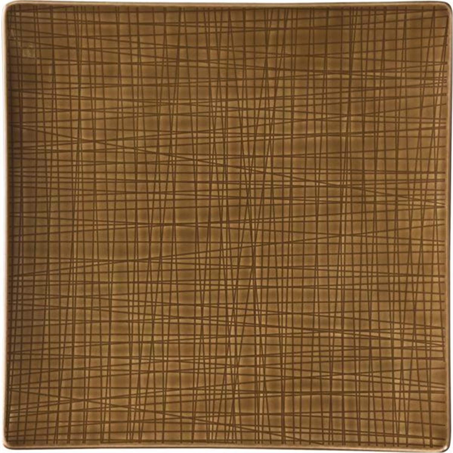 rosenthal mesh plat bord vierkant 31x31cm walnut