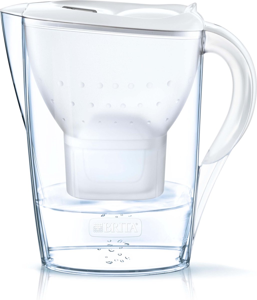 brita marella waterfilterkan met 1 filterpatroon 2 4l wit
