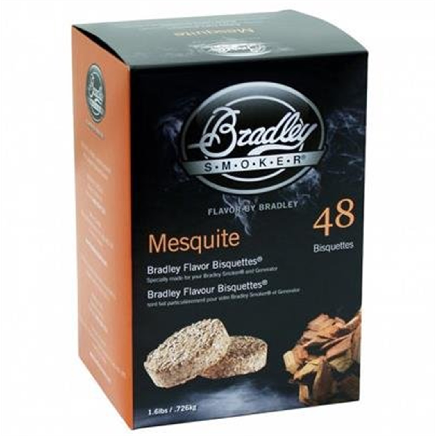 bradley smoker aromabisquetten 48 stuks mesquite