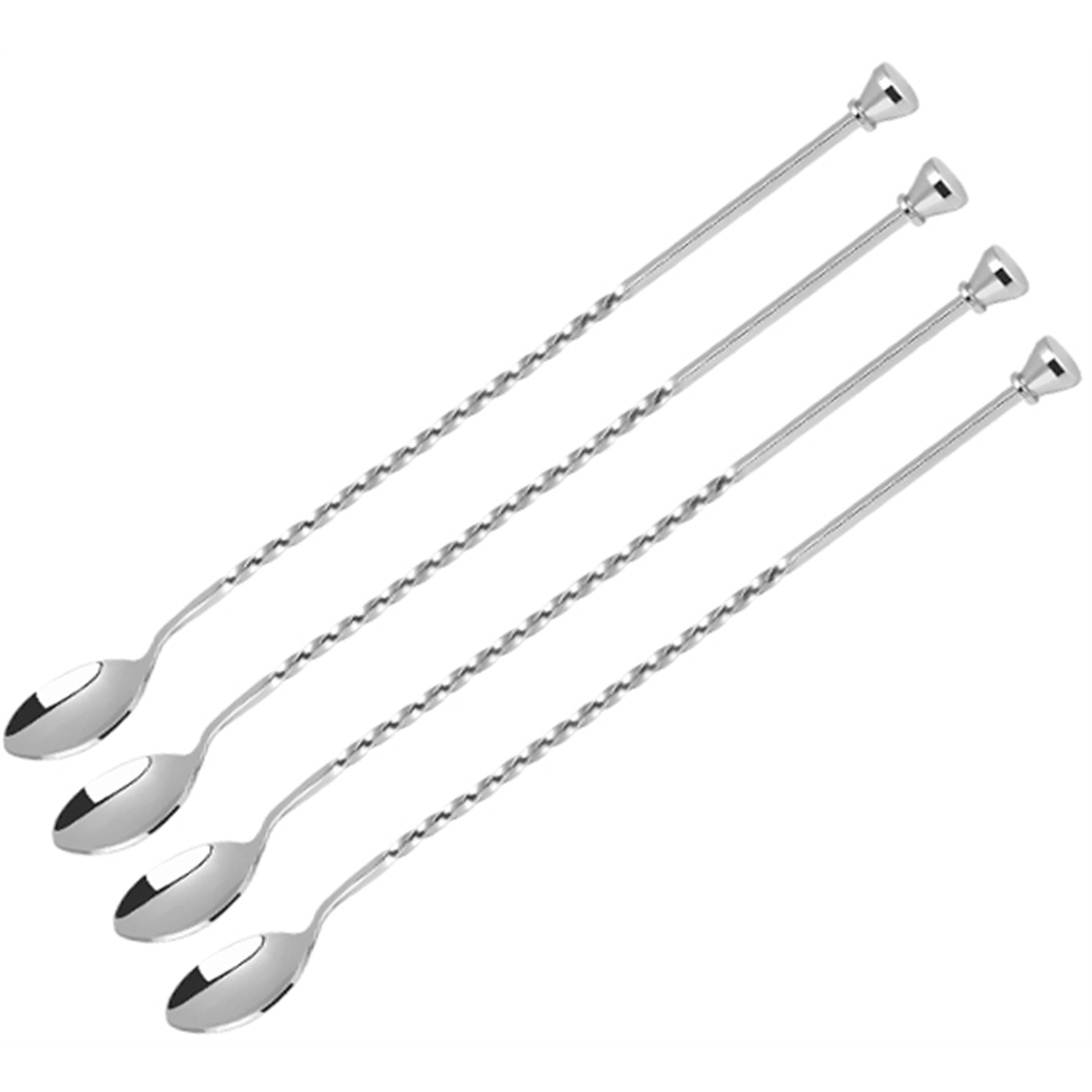 inoxibar cocktaillepels rvs 32cm 4 delig