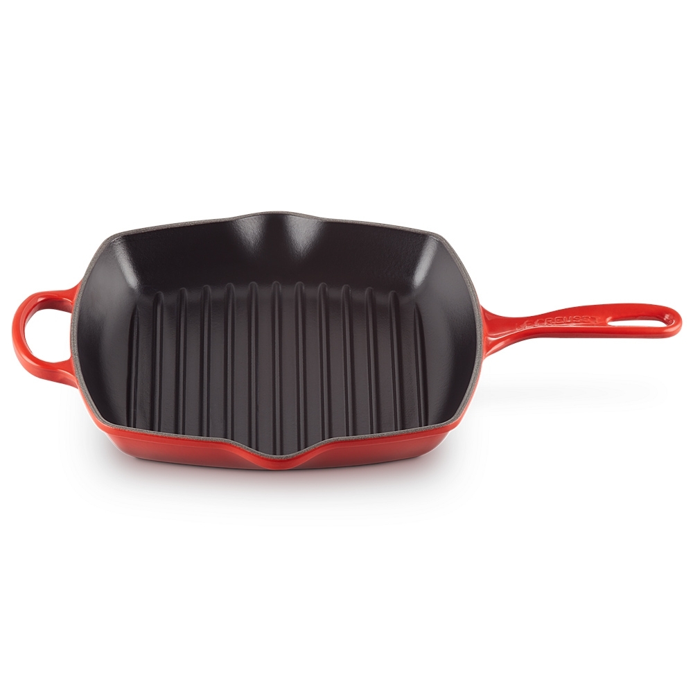 le creuset signature grillpan 26x26cm kersenrood