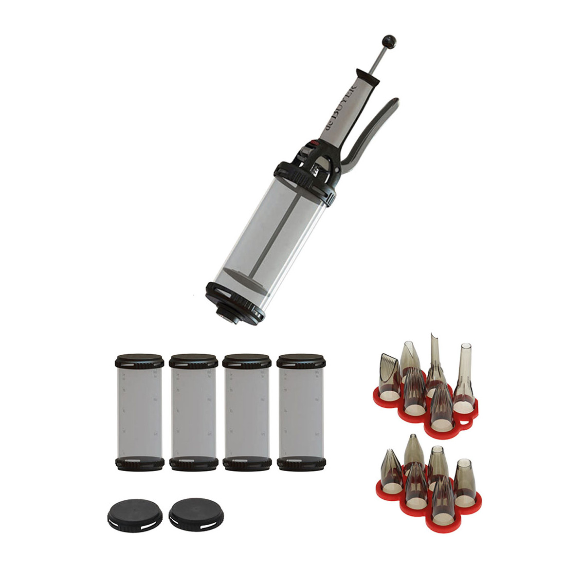 de buyer set le tube pro chefs 4 containers 12 spuitmondjes