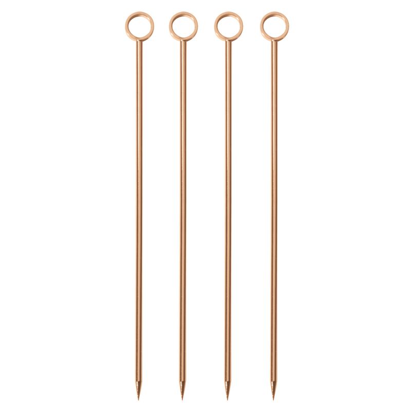paderno bar collection cocktailprikkers 10cm 4 stuks koper