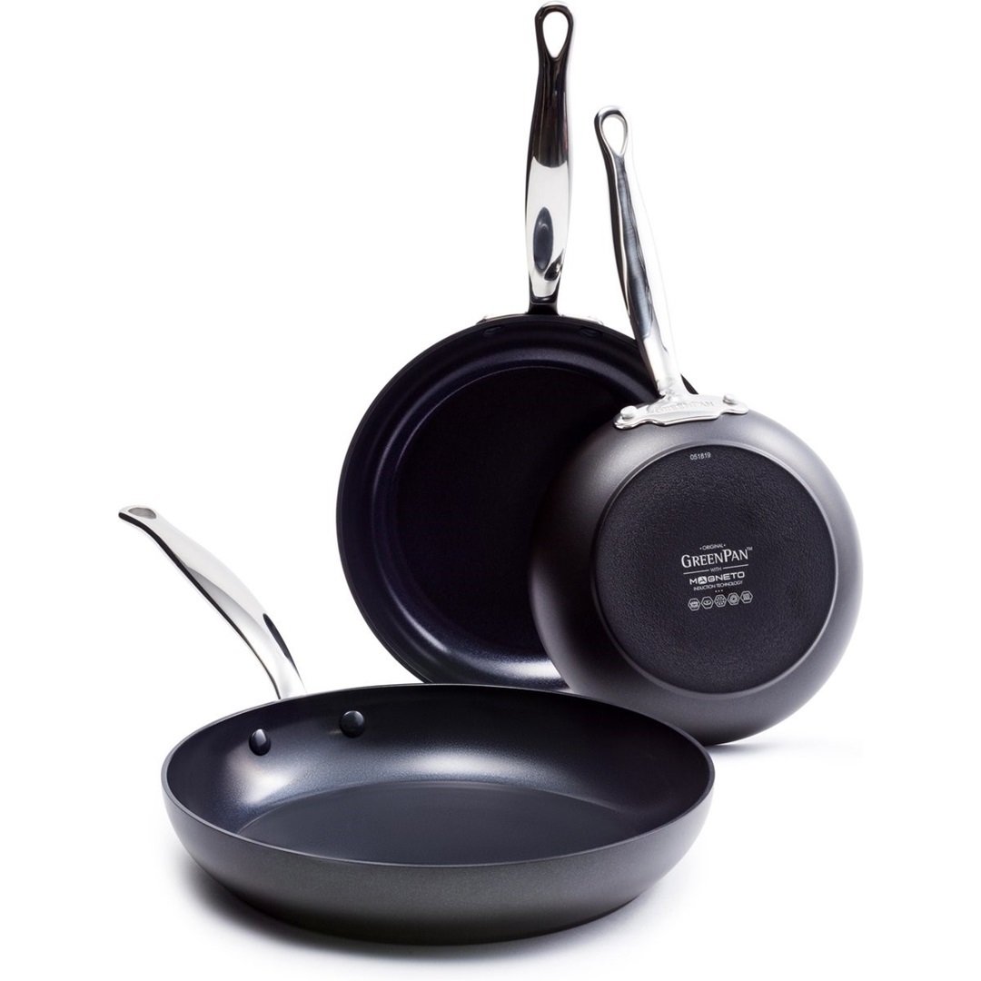 greenpan barcelona black koekenpannenset 202428cm