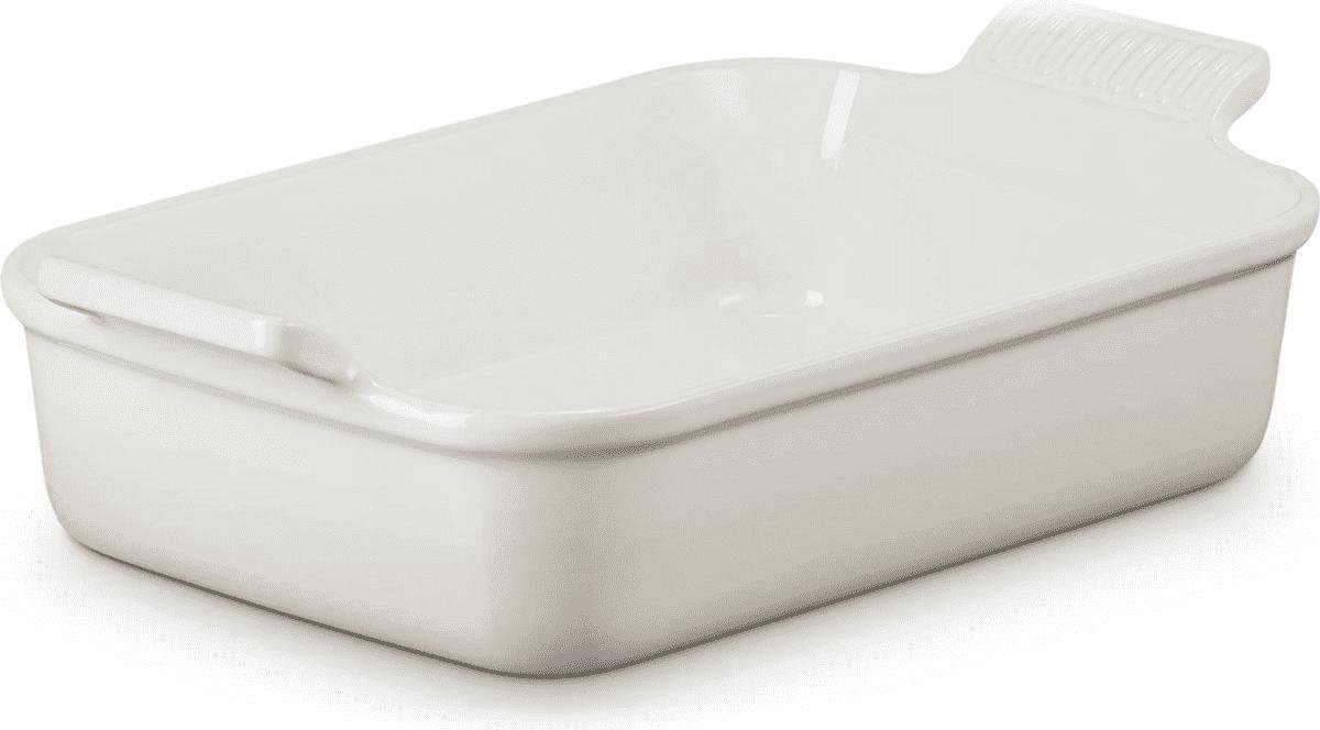 le creuset stoneware ovenschaal rechthoekig 26x20cm meringue