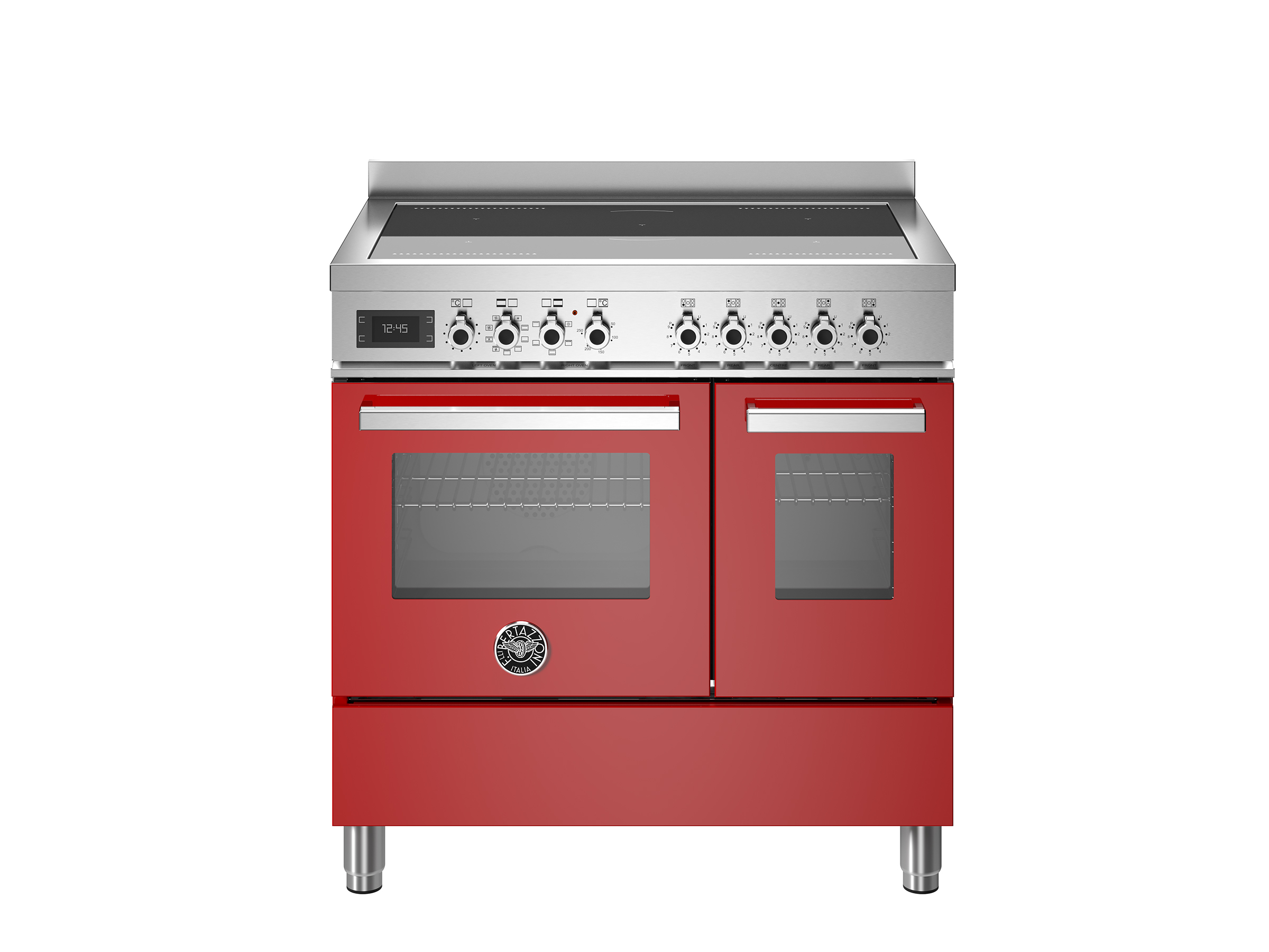 bertazzoni professional serie pro95i2erot inductiefornuis 90cm rood