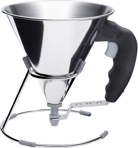 de buyer trechter met anti slip houder 08l zwart