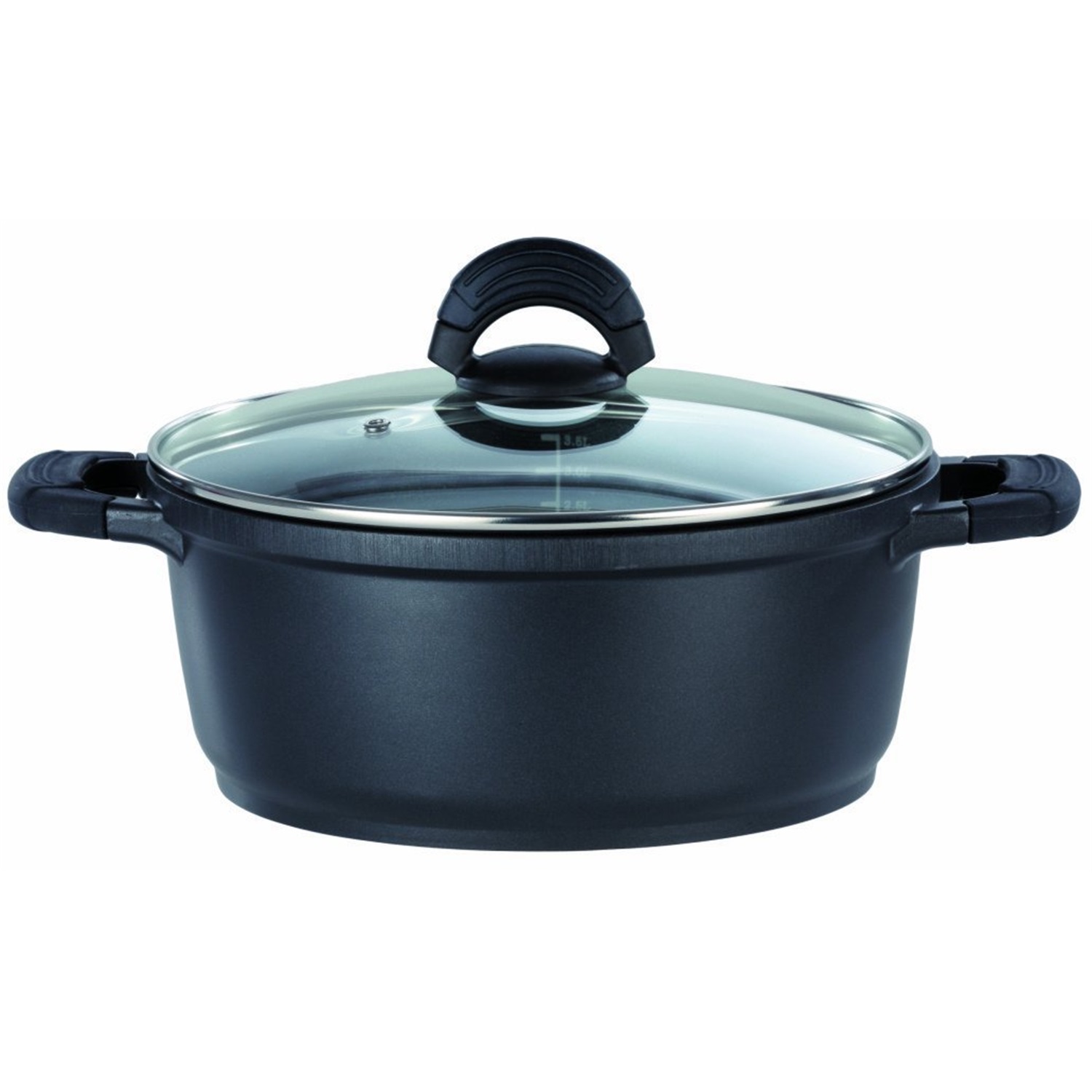 kookpunt gsw silcoguss noir kookpan met glasdeksel 20cm