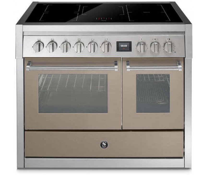 steel genesi gq10sf 5fi sa inductiefornuis 100cm taupe