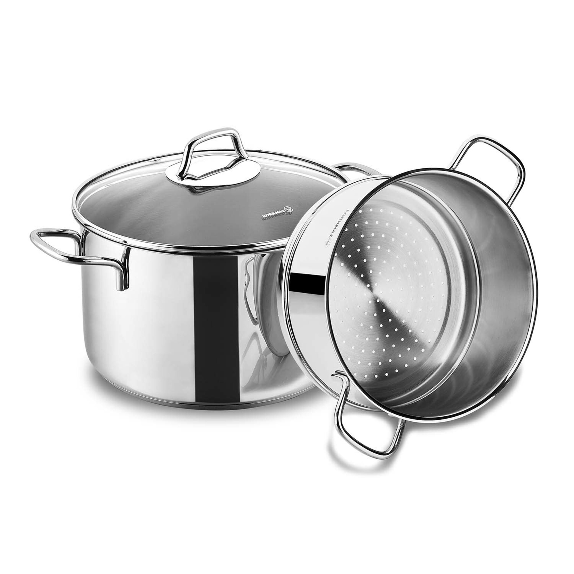 korkmaz-perla-kookpan-met-stoominzet-a1521-20cm