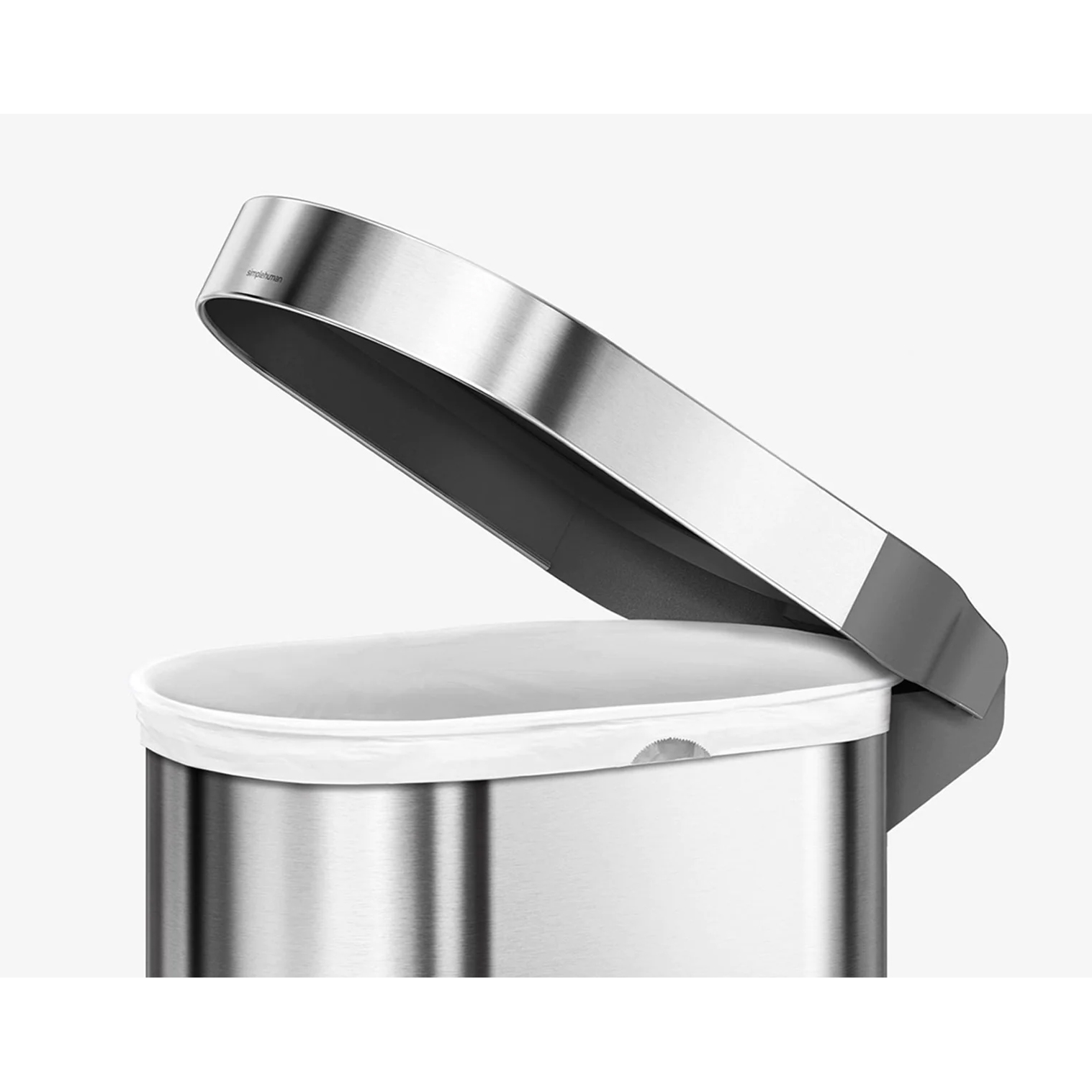 simplehuman-smalle-pedaalemmer-ovaal-45l-zwart