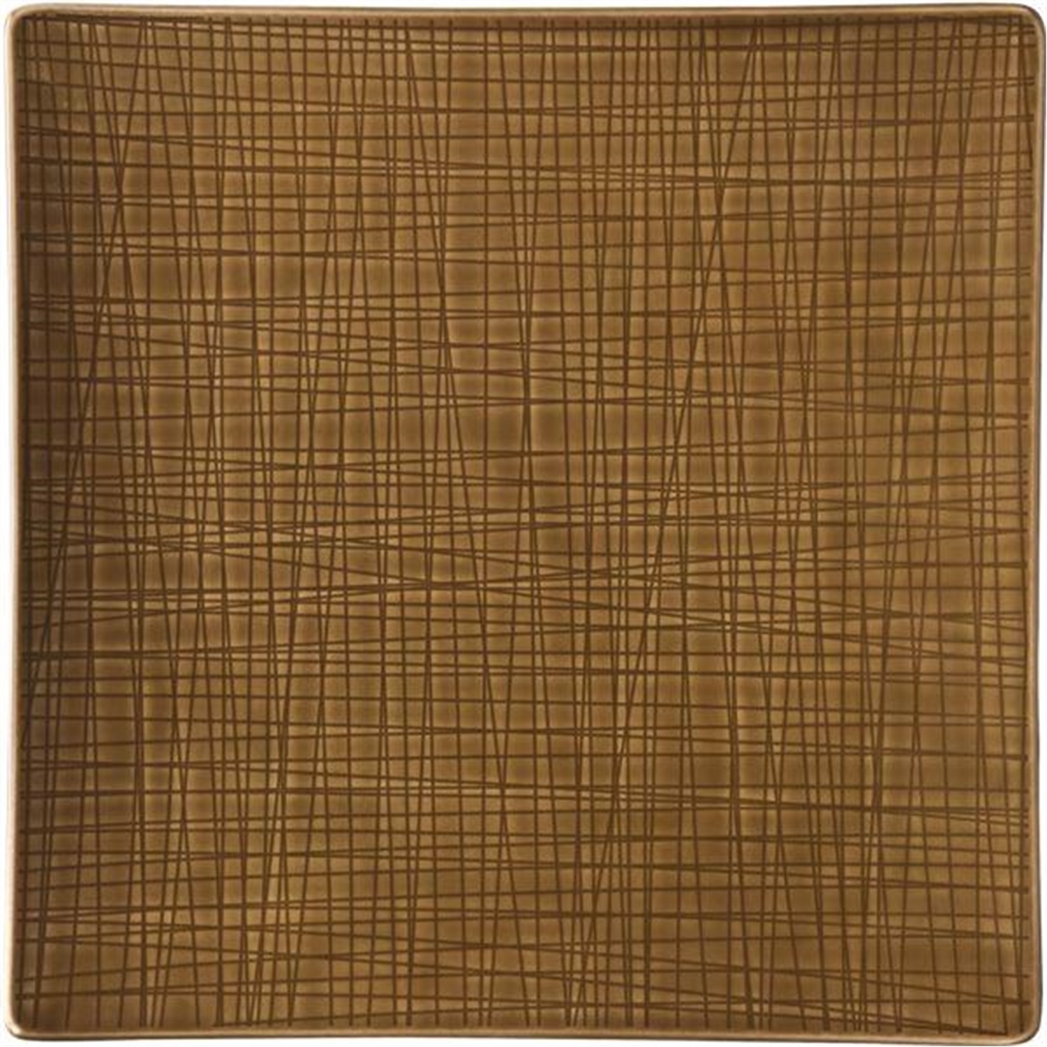 rosenthal mesh plat bord vierkant 27x27cm walnut