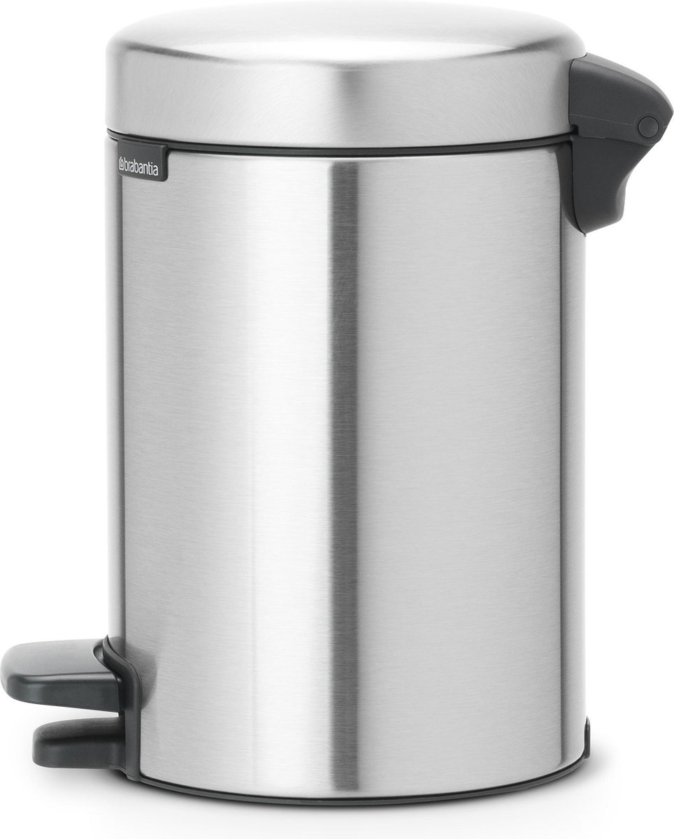 brabantia-newicon-pedaalemmer-3l-matt-steel