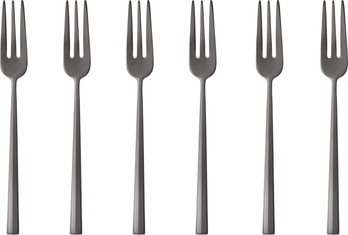 sambonet rock gebaksvorkjes 52762ka5 6 delig zwart