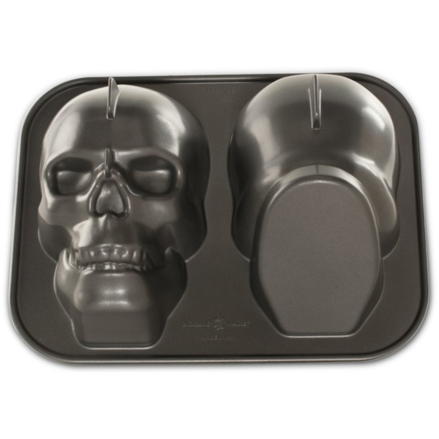 nordic ware 3d haunted skull bakvorm 2 vaks brons