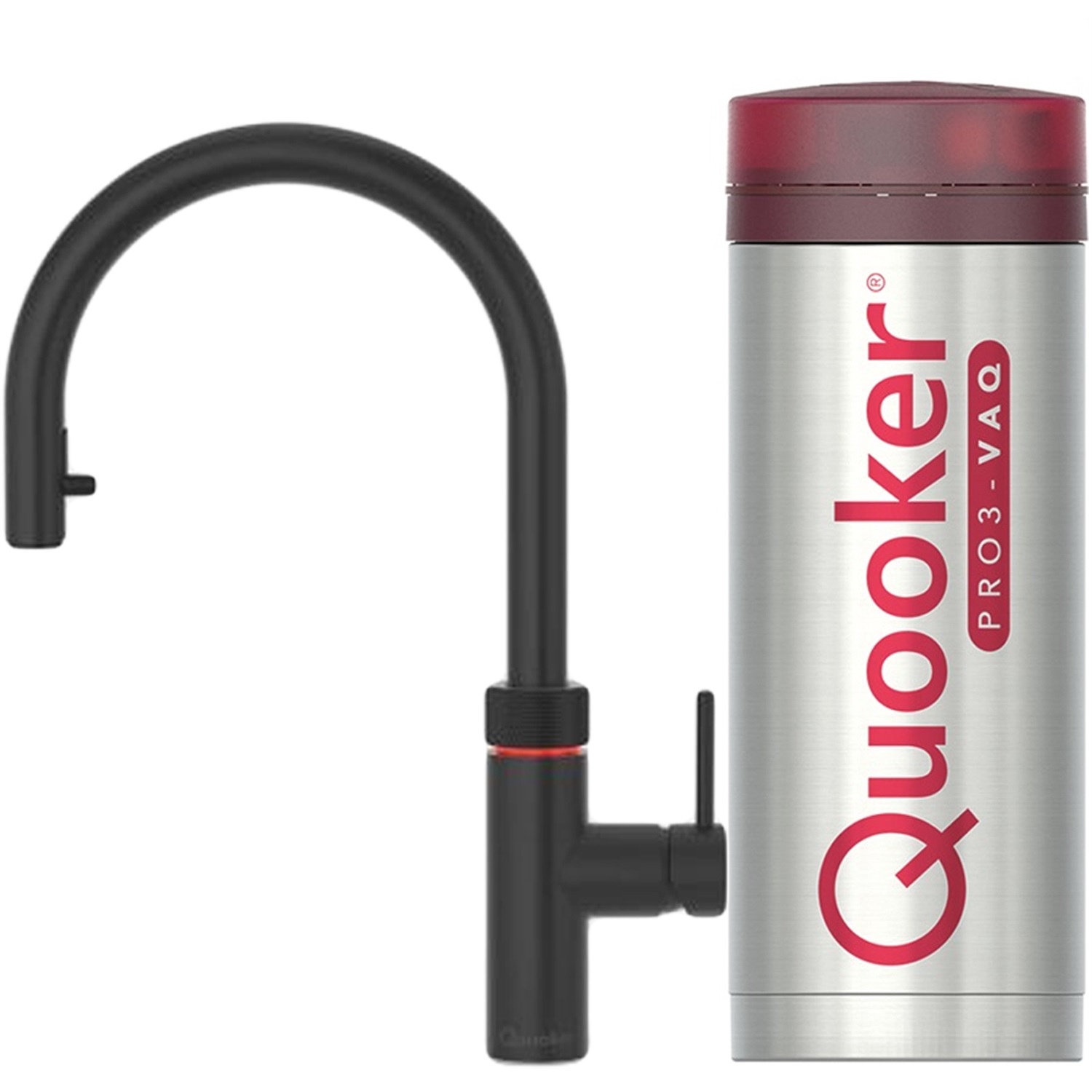 quooker flex kokendwaterkraan met pro3 vaq reservoir 3xblk zwart
