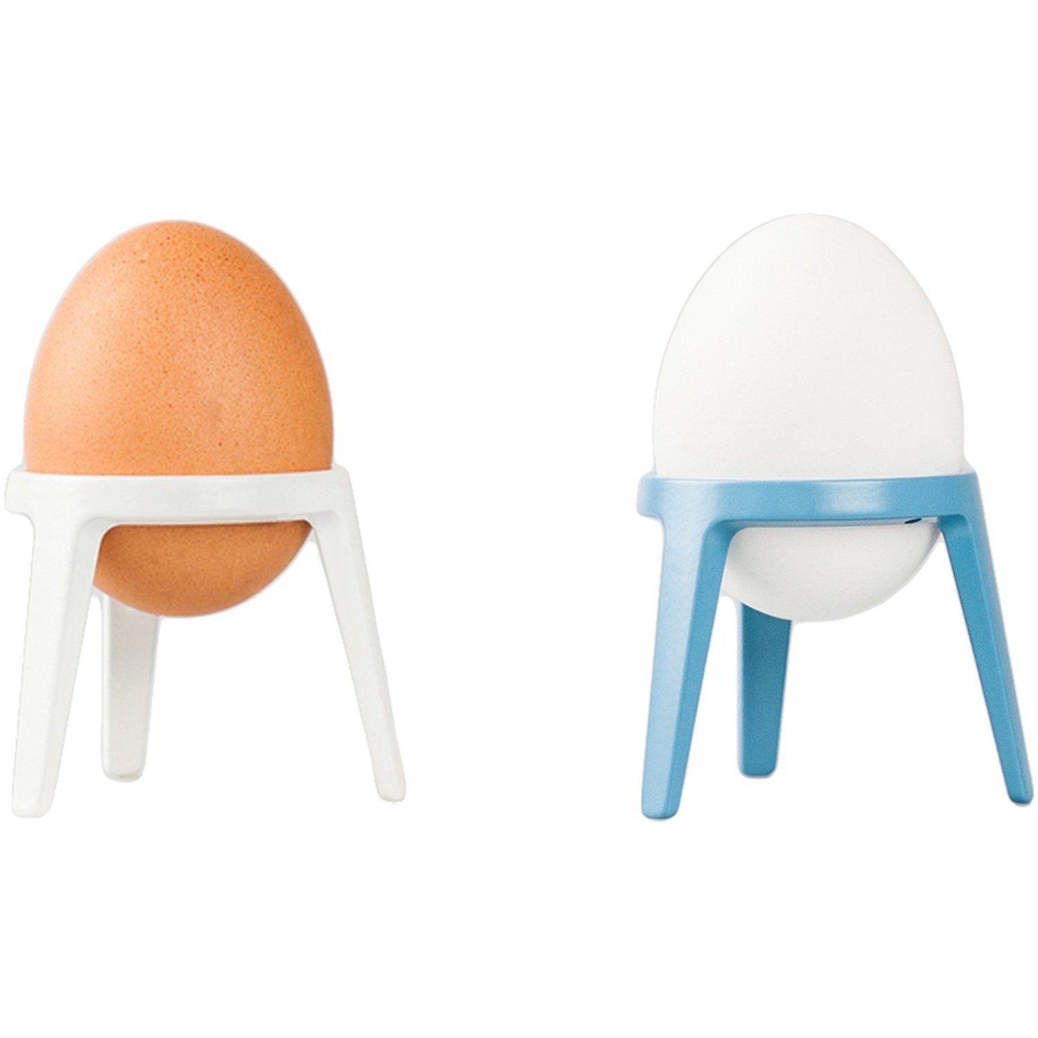 rocket eierdoppen 2 stuks blauw wit