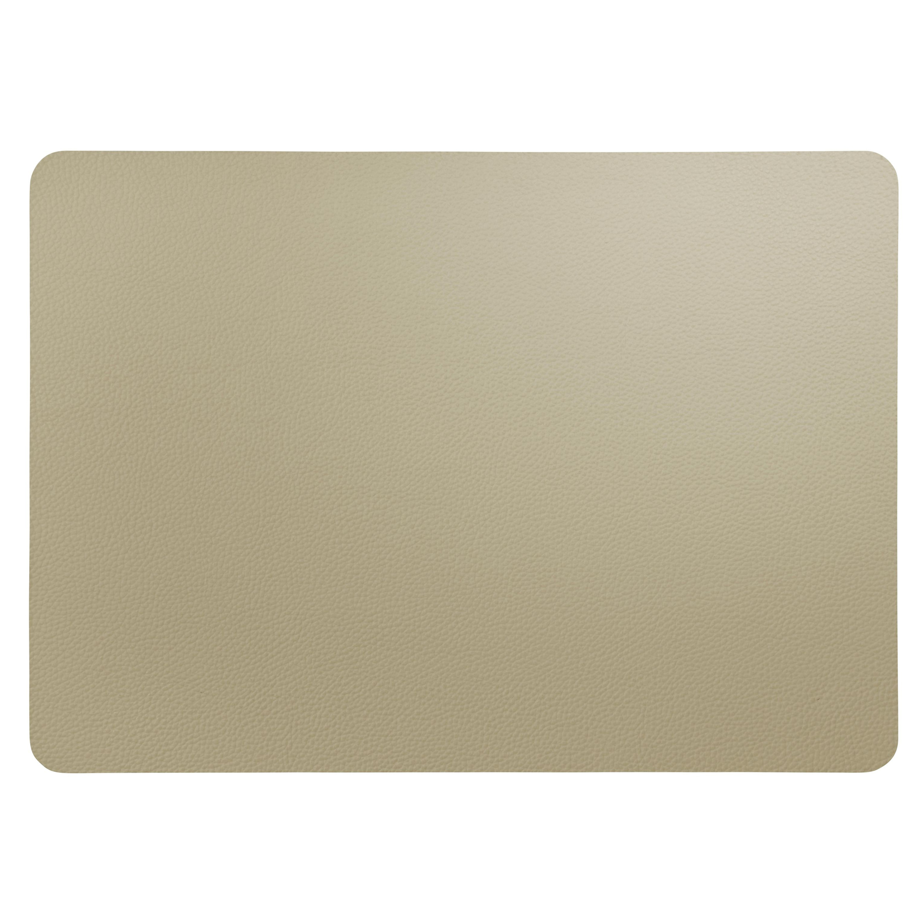 asa selection placemat imitatieleer 46x33cm rough stone set van 6