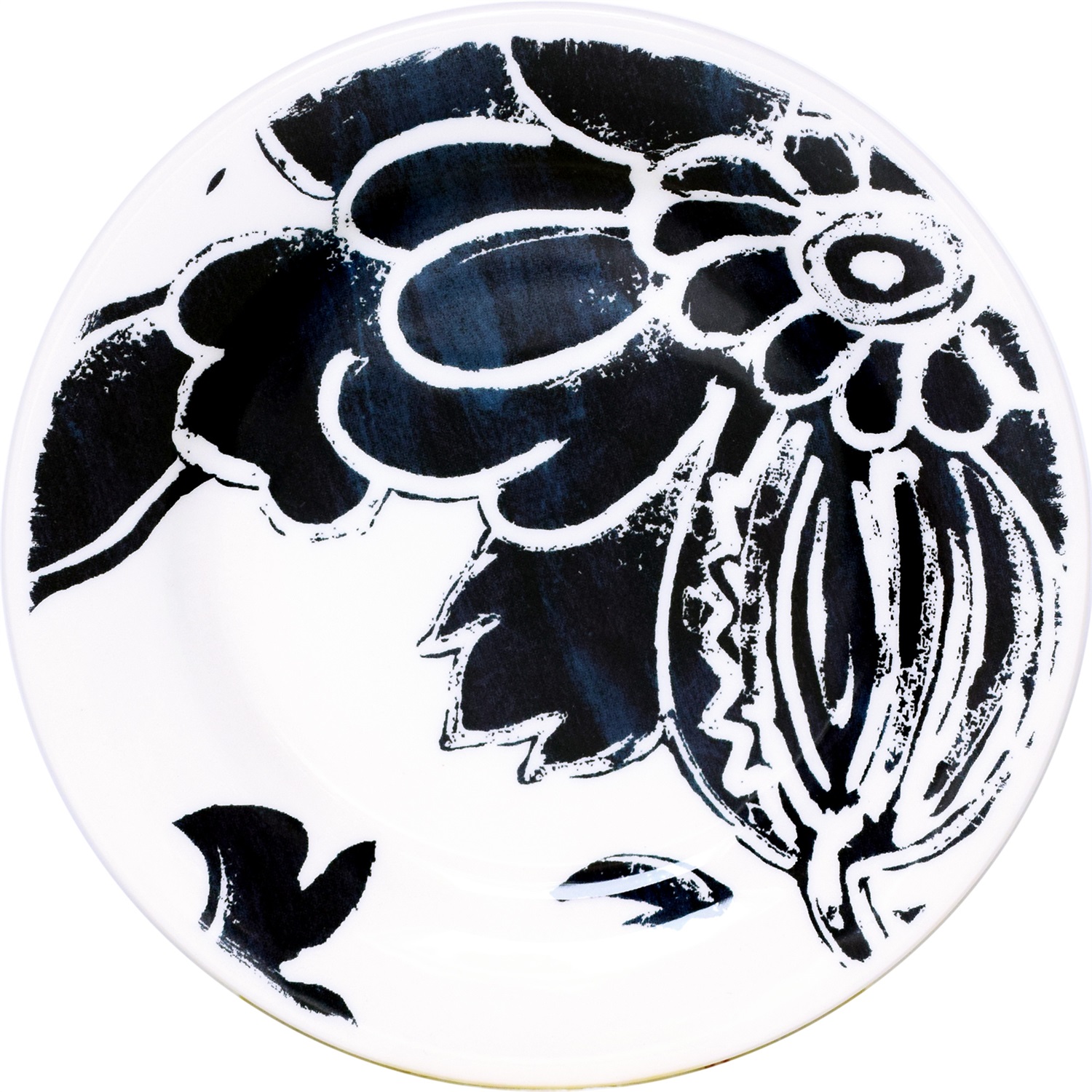 gien indigo gebaksbord 16cm pomegranate wit