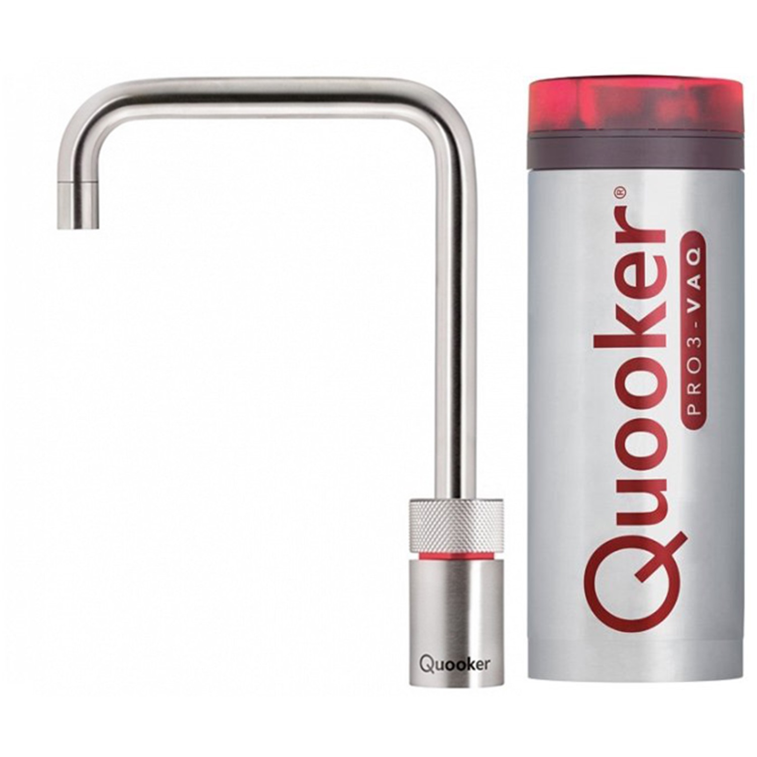 quooker nordic square single tap kokendwaterkraan met pro3 vaq reservoir 3nsrvs rvs